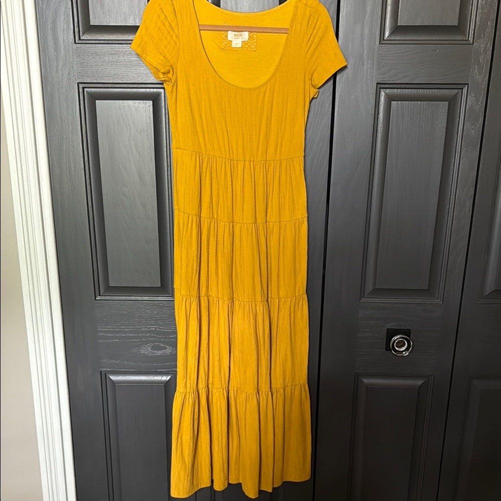 Maeve Yellow Tiered Maxi Sundress